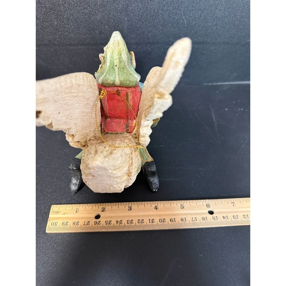 Vintage Enchanted Forest Collection Santas‎ Elf Riding Goose Denise Calla Bells
